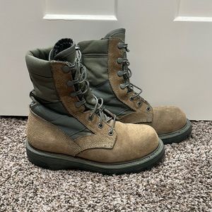 Sage Green Steel Toe Boots
